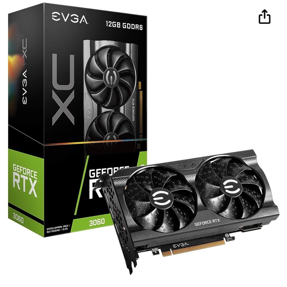 EVGA GeForce RTX 3060 XC Gaming, 12G-P5-3657-KR, 12GB GDDR6, Dual-Fan